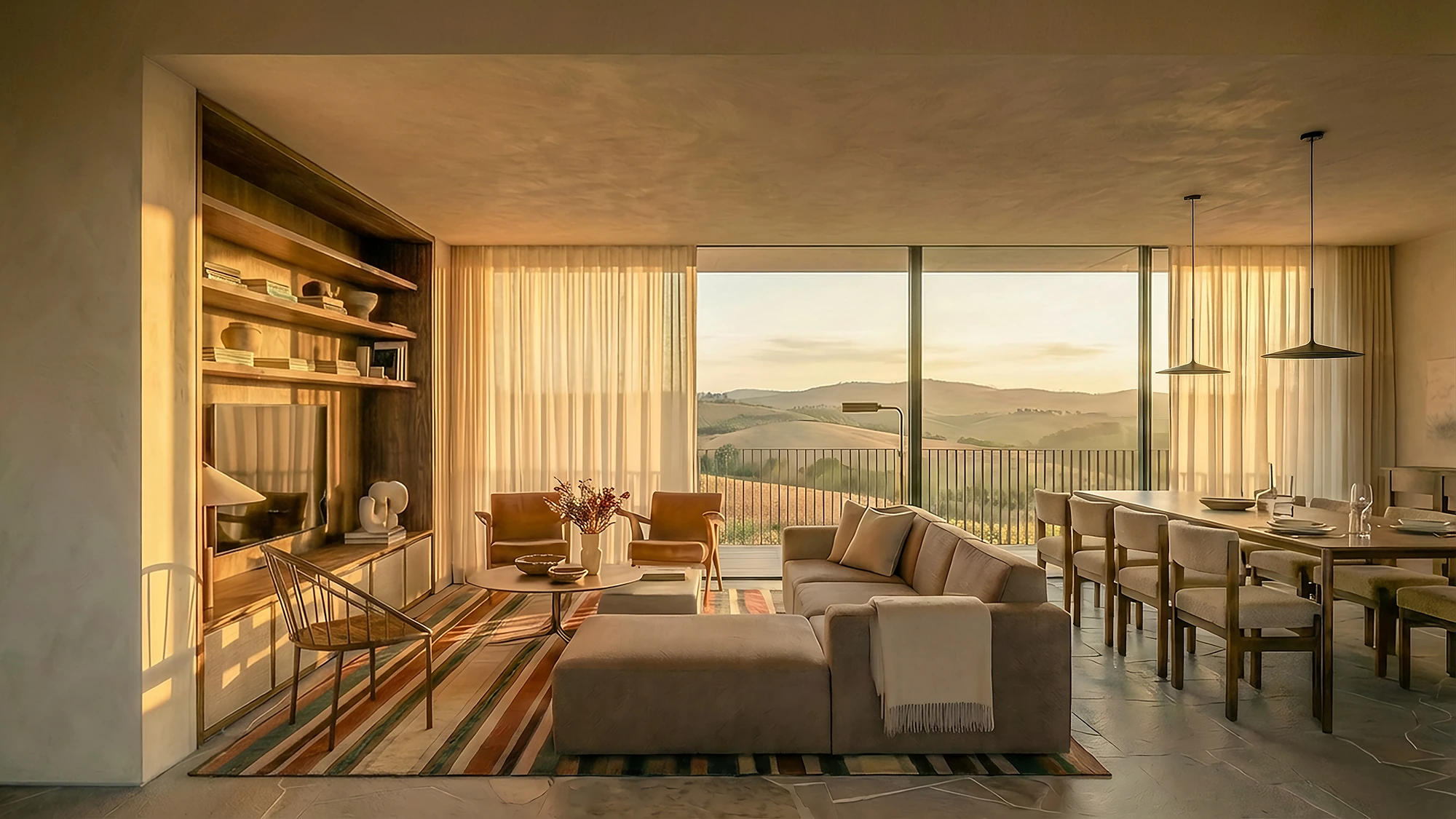 Casa Origo, social aberto para a vista